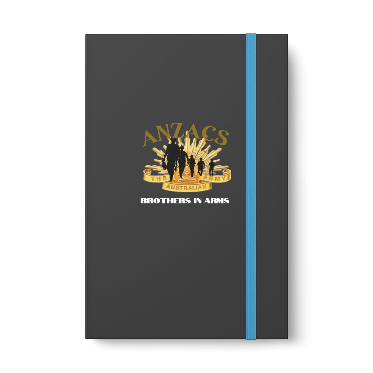 Hardcover Journal Color Contrast Notebook - Ruled ( ANZACS ) Military Styling