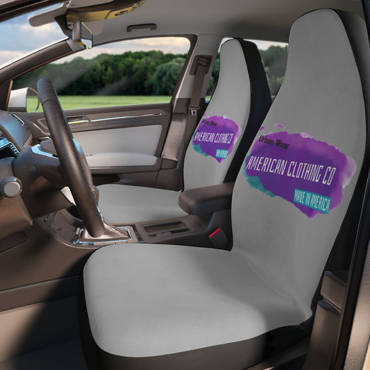 Polyester Car Seat Covers (American Clothing Company Light Grey )
