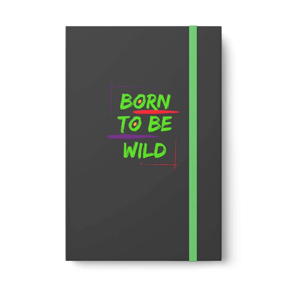 Hardcover Journal Color Contrast Notebook - Ruled (Born to be Wild)