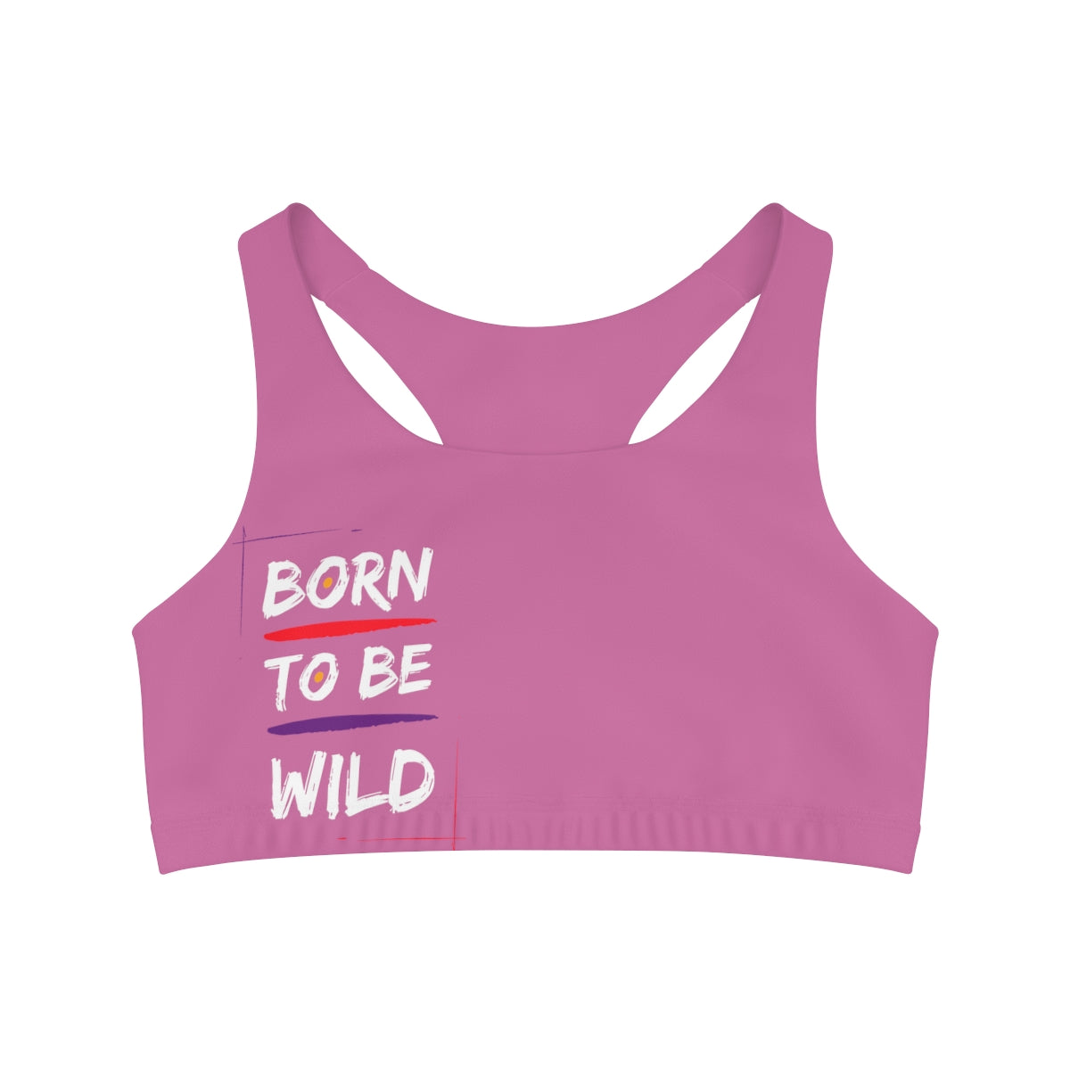 Sports Bra (Born to Be Wild) Pink