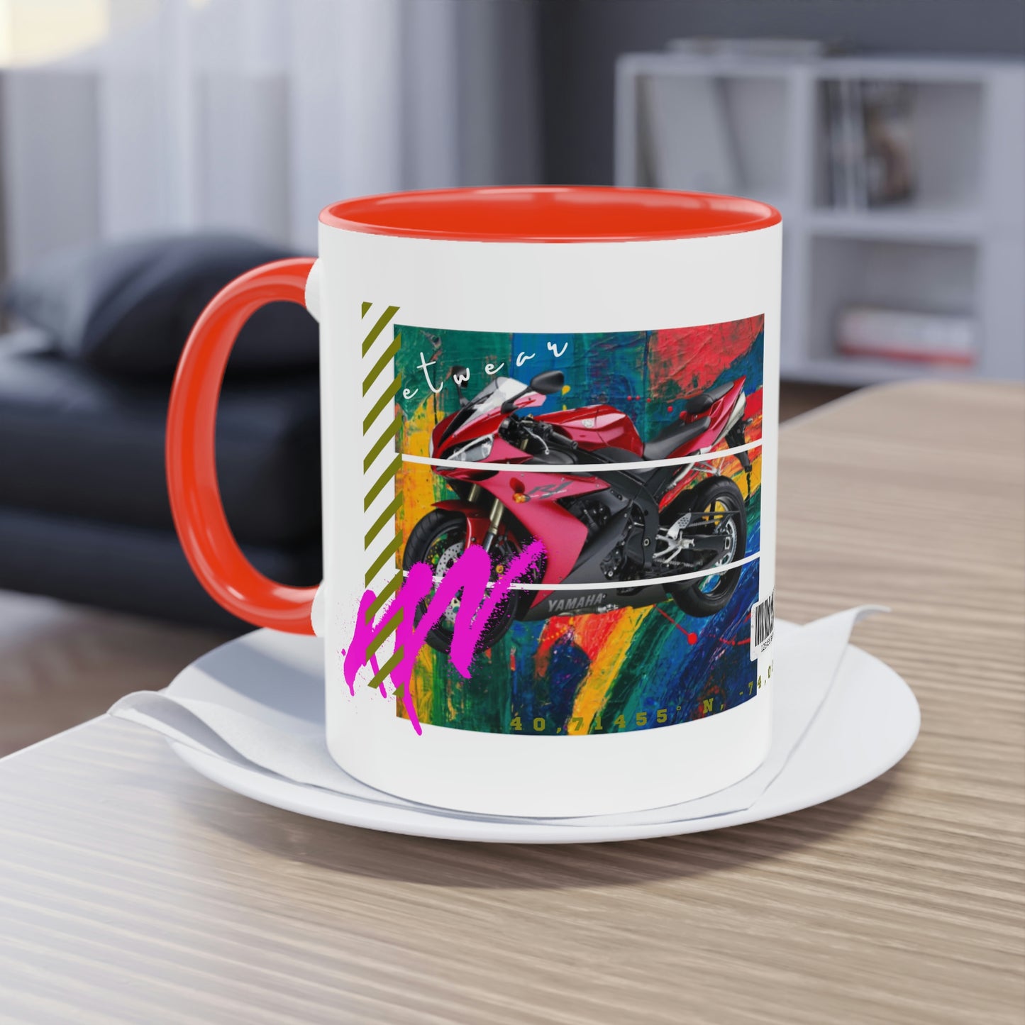 Coffee Mug  ( Urban Red Sports Bike )