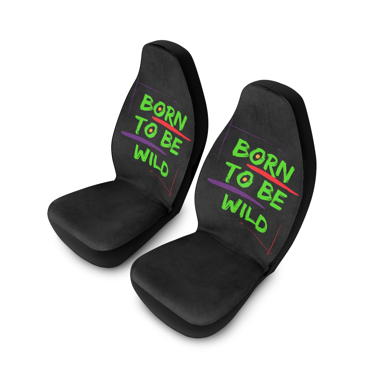 Polyester Car Seat Covers (Born To Be Wild Black)