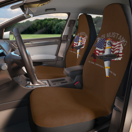 Polyester Car Seat Covers (MUSTANG Brown) Military Styling