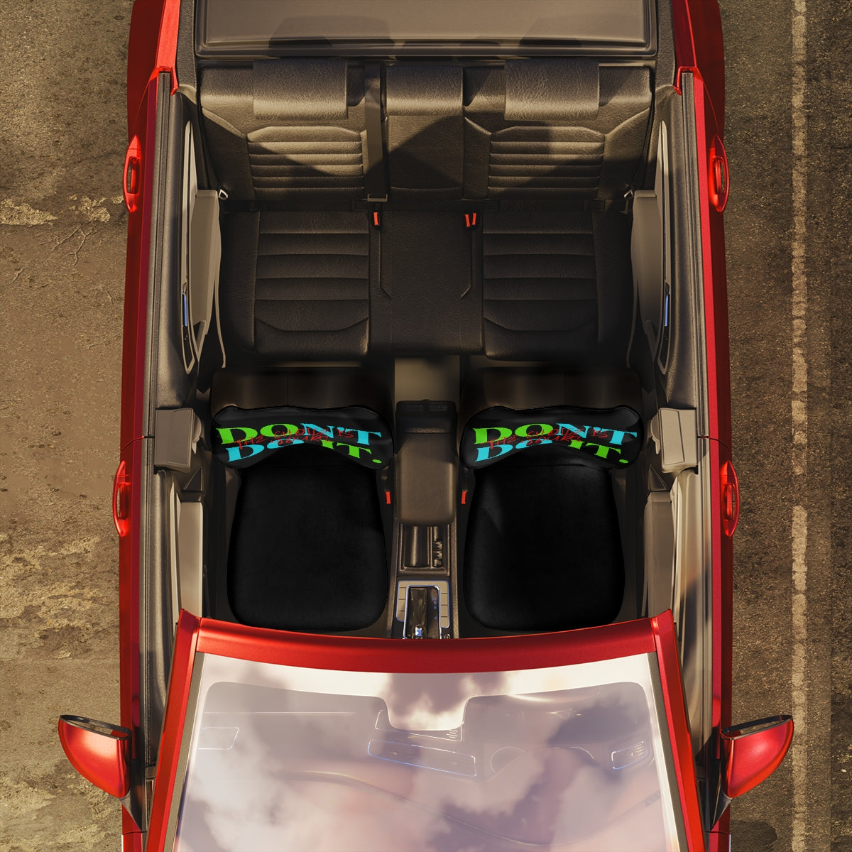 Polyester Car Seat Covers (Do It Don't Do It Black )