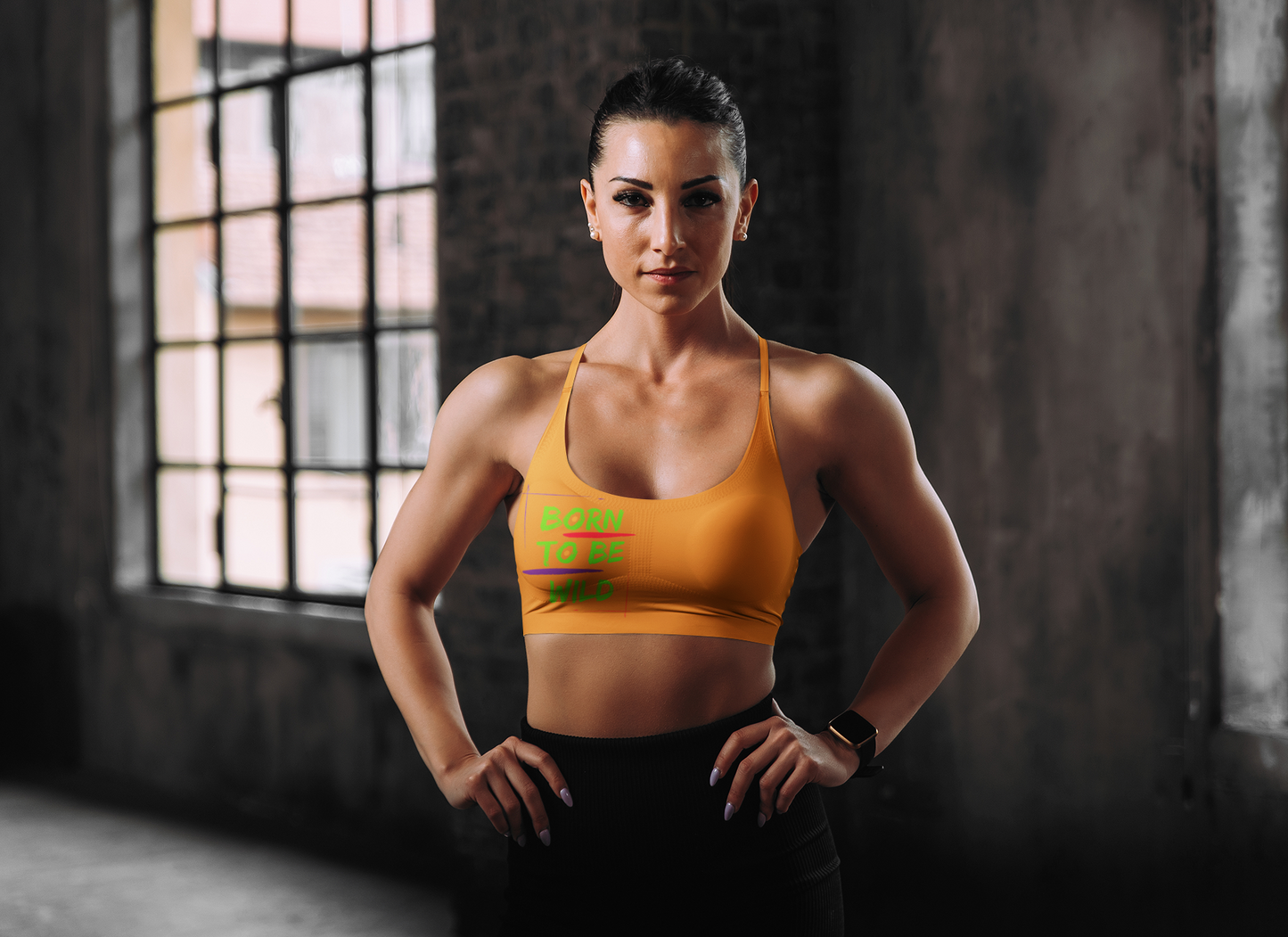 Sports Bra (Born to Be Wild) Orange