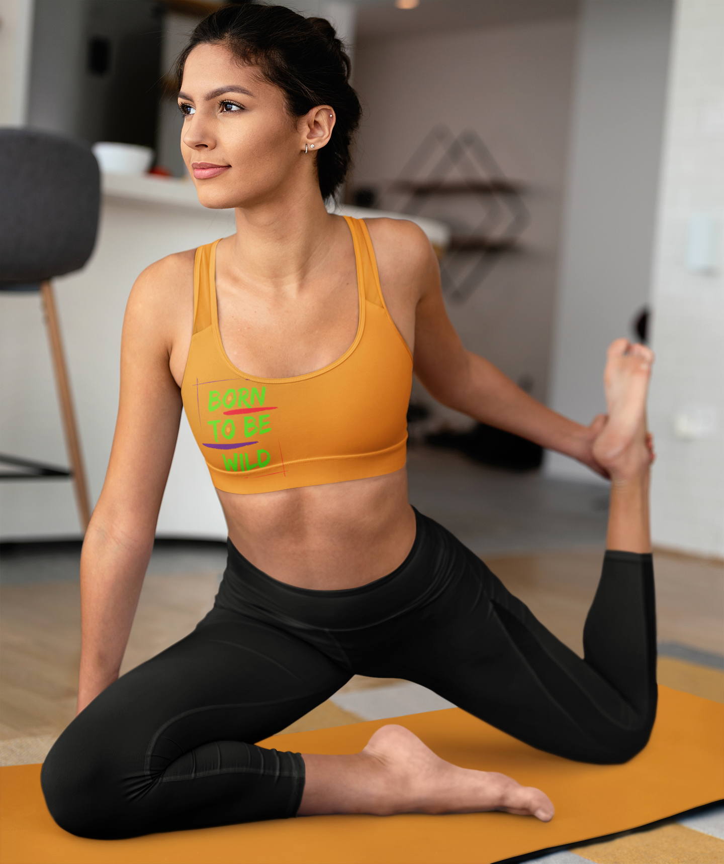 Sports Bra (Born to Be Wild) Orange
