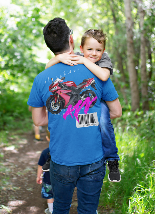 T-shirt Classic Jersey Short Sleeve (Red Motorbike )